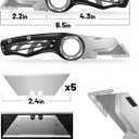 Folding Utility Knife Pocket Knife, Heavy-Duty Box Cutter with Anti Slip Finger Loop, Quick Change Blade Razor Knife, Box Cutters for Home, Office, Warehouse, Durable Razor Knife, Box Knife (Black)