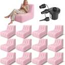 12 Pcs Inflatable Chairs Blow up Couch with Pump,Pink, 33.46 x 23.62 x 25.20 inches