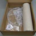 Beige Linen Tall Drum Lampshade, 10" Top x 10" Bottom x 13" High Lamp Shade, Lamp Shade Replacement for Table and Floor Lamps, Pendant Light, Handcrafted Lampshade, Easy Assembly