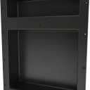 Tile Redi USA RN1620DU Niche Double Recessed Shower Shelf, Two Shelves, 20" H X 16" W, Black