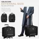 Golkcurx Rolling Laptop Bag with Wheels, Removable Water-Repellent Rolling Briefcase for Women and Men