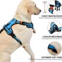 NESTROAD No Pull Dog Harness,Adjustable Oxford Dog Vest Harness with Leash,Reflective No-Choke Pet Harness with Easy Control Soft Handle for Small Dogs(X-Small,Blue)