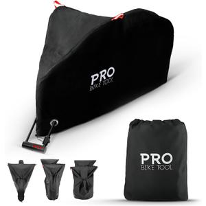 Pro Bike Tool Bike Cover for Outdoor Bike Storage - Stationary L for 1 Bike - Heavy Duty Riptstop Material, Waterproof and Anti-UV - Bicycle Cover Protection for Mountain & Road Bikes, Bike Tent (Large)