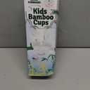 Grow Forward Bamboo Kids Cups with Lids and Straws - 10oz Drinking Cups for Kids with Childproof Twist Lids & Silicone Straws - Eco Friendly, BPA Free, Non Toxic & Dishwasher Safe - Paradise