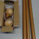 Wood Curtain Rods for Windows,1'' Diameter Drapery Rods with Imitation Wood Grain Leaf Pattern Finials,Boho Adjustable Heavy Duty Curtain Rods Set,18-45'',Color:Natural Wood