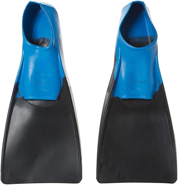 Sporti Adult-Kids Swim Fins for Pool Lap Swimming - Long Floating Fins for Swimming & Snorkeling - Swim Flippers for Training (Youth 3-4 / W 5)