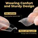 UNA GELLA 600Pcs Short Coffin Nail Tips, Short Coffin Gel Nails Tips Pre Etched 12 Sizes Soft Gel Fake Nails Tips Pre-file Full Cover for Nail Extension Home DIY Salon with Box