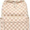 Bluboon School Backpack for Teen Girls Bookbags Elementary High School Corduroy Laptop Bags Women Travel Daypacks (15.6-Inch, Corduroy Brown White)