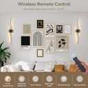 GLOTHOR Wireless Wall Sconces Set of Two, Dimmable, 3CCT, Up to 65H Runtime