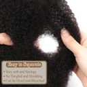 Afro Kinkys Bulk Human Hair for Draedlock Extensions Repair Locs Afro kinkyhair For Braiding Twist Braids Afro Human Hair (Natural Black, 16 Inch (Pack of 1))