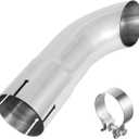 2.5 Inch Inlet Turn Down Exhaust Tip, Universal Stainless Steel Exhaust Tips with Clamp for 2.5 Inch OD Tailpipes,9 Inch Overall Length (2.5")