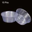 MECCANIXITY Plant Pot Saucer 9 Inch Plastic Round Deepened Flower Drip Tray for Indoor Outdoor, Clear Pack of 10