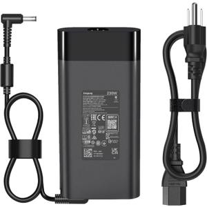 230W 19.5V 11.8A AC Charger Compatible with HP OMEN 16 15 17, Victus 16 15, ZBook Fury G7 G8 G9 G10, ZBook Power Studio G7 G8 G9, Pavilion Gaming Laptop Power Supply Cord (4.5*3.0mm grey Tip)