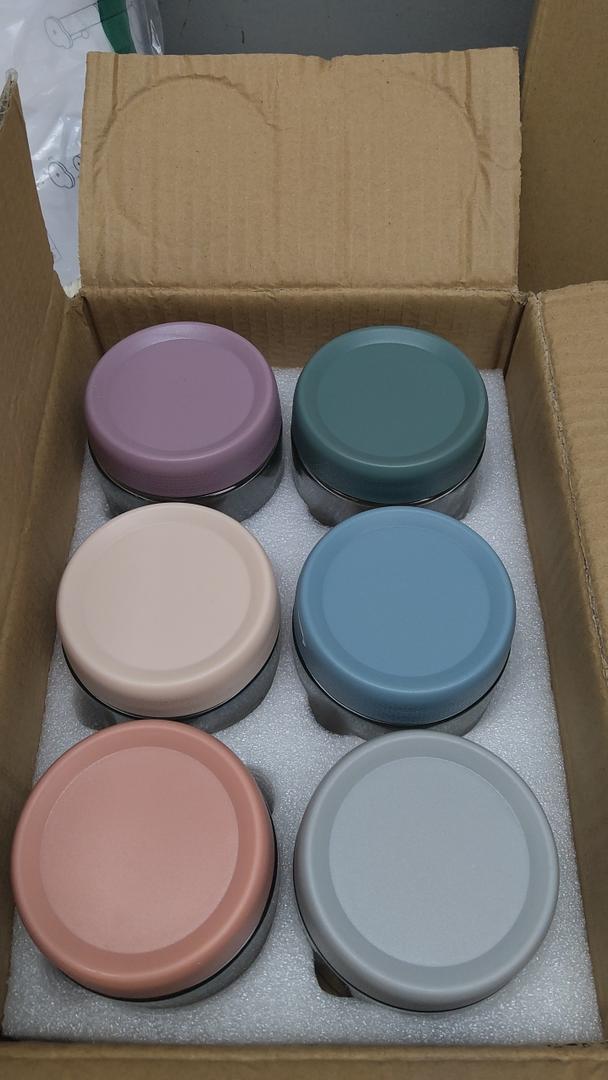 NETANY 6pack 16 oz Overnight Oats Containers with Lids, Glass jars with Airtight Lids, Wide mouth Mason Salad jars, Glass Food Storage Containers for Snacks Yogurt Spice Sugar