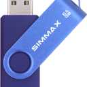 SIMMAX 64GB Memory Stick USB 2.0 Flash Drives Swivel Thumb Drive Pen Drive (64GB Blue)
