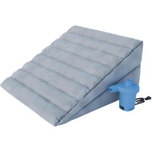 Boyd Sleep Inflatable Air Wedge Pillow, Adjustable Dual-Chamber Incline with Electric Pump, Auto Seal Valves & Ever Firm Fabric, for Acid Reflux, Snoring, GERD, Pregnancy, Back Support, 24" x 22"