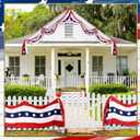 Remagr 2 Pack 2.5 x 20 ft 4th of July Decorations Large Patriotic Flag Bunting 250th Anniversary Decorations Independence Day Memorial Days Flag Red White Blue USA Banner for Outdoor