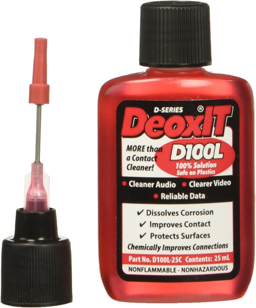 DeoxIT D100L-25C Precision Needle Applicator, More Than A Contact Cleaner, 25 mL, Pack of 1