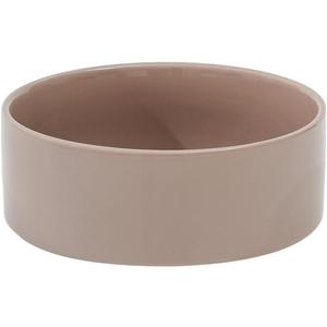 Ceramic 8.2inch Dog Bowl for Large-Breed Dogs, Anti-Slip and Weighted Pet Food and Water Bowl (Single Bowl - Brown Coffee)