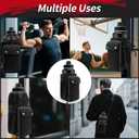 Heavy-duty Magnetic Gym Bag for Men &Women with Multiple Pockets,Magnetic Bottle Bag Included 4 Built-in Strong Magnets, Ideal for Gym,Sports Activities (Black,No Bottle)