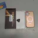 Compatible with iPhone 16 Case with Invisible Magnetic O-Ring Stand Military-Grade Translucent Case for iPhone 16 6.1" [Compatible with Mag-Safe][Great Grip Feeling], Desert Brown