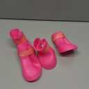 Cdycam Puppy Dogs Candy Colors Anti-Slip Waterproof Rubber Rain Shoes Boots Paws Cover, Size 2XL