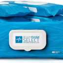 Medline ReadyFlush SELECT Flushable Wipes, 576 Wipes (48 Wipes, 12 Packs), Unscented, Biodegradable Flushable Incontinence Adult Wipes with Aloe, Hypoallergenic & pH-Balanced Personal Cleansing Cloths