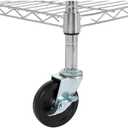 Stem Caster Wheels 3 inch, Shelving Wheels Heavy Duty, Industrial Casters for Wire Shelving, Wheels Set of 4, Stem Threaded 1/4"-20 Shelf Caster Replacement Wheel, Black