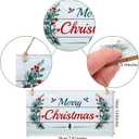 Jetec 3 Pcs Christmas Sign Merry Christmas Decoration Small Let It Snow SignWood Hanging Xmas Ornament Happy Holidays Wall Decor with Rope for Home Door Wall Room Kitchen Farmhouse Indoor Outdoor