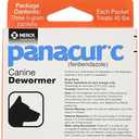 Panacur C Canine Dewormer (Fenbendazole), 4 Gram, 3 Count (Pack of 1), Red, EXP: 2027/06