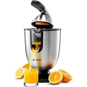 Eurolux Premium Electric Orange Juicer | Stainless Steel Citrus Squeezer With New Ultra-Powerful Motor and Soft Grip Handle for Effortless Juicing, Auto Shutoff, Dishwasher-safe Parts, Pulp Control (ELCJ-1700)