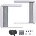 Window Air Conditioner Side Panel and Frame Set,AC Accordion Filler Kit,Fits Most Window Air Conditioners,AC Side Panels Frame Kit (Small)