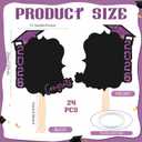 24 Pcs Custom Graduation Cutout Face Fans with Handle Double Sided Grad Party Supplies Class of 2026 Grad Photo Props Blank DIY Photo Frame for Graduation Party Souvenirs(Purple)