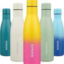 BJPKPK 17oz Insulated Water Bottles Stainless Steel Sports Water Bottles Keep Cold and Hot for Travel Dishwasher Safe,Rainbow