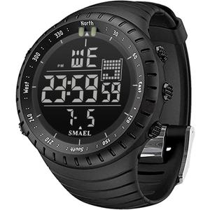Mens Digital Watch Sports Military Watches Waterproof Outdoor Chronograph Wrist Watches for Men with LED Back Ligh/Alarm/Date