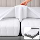 3-in-1 Split King Gap Filler for Adjustable Bed, White, 79"x79"