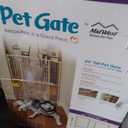 MidWest Homes for Pets Wire Mesh Pet Safety Gate, Dog Gate Expands From 29 - 50 Inches Wide, 44 Inches Tall, Wood, Powder Coated Wire
