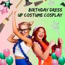 12 Pcs Halloween Witch Party Decorations Include 6 Fairy Wands 6 Witch Brooms for Pink and Green Halloween Cosplay Fans Party Dress Decor Photography Background Photo Booth Props Decor