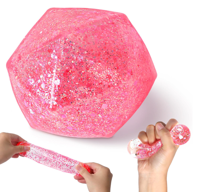 Stress Cube Squishy Stress Balls for Adults and Kids, Ice Squishy Sugar Stress Ball Sensory Fidget Toys, Slow Rise Squeeze Cube for Anxiety Relief, Sugar Stress Cube for Hand Exercise (Cyan)