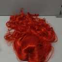 Colorful Queen Red Wigs for Women 26 Inch Long Red Wig Curly Wavy Wig Natural Looking Synthetic Lace Wig for Daily Party Use Halloween Cosplay