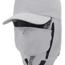 Trapper Hat for Men Women Waterproof Winter Warm Baseball Cap with Ear Flaps and Mask