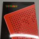 Magnetic Drawing Board for Kids & Toddlers with Beads and Magnet Stylus Pen - Magnetic Tablet Toy for Airplane & Car Ride Activities for Kids (Square Red)