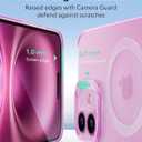 ESR for iPhone 16 Case, Compatible with MagSafe, Camera Protection, Shockproof Thin Cover, Resists Yellowing and Scratches, Magnetic Phone Case for iPhone 16, Zero Series, Frosted Pink