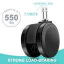 Replacement Office Chair Wheels, Caster Desk Chair Wheels, Rolling Wheels for Office Chair, Chair Rollers Casters, Chair Casters for Hardwood Floors, 5 Set Chair Casters Safe for All Floors.
