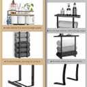 Aetyord Towel Racks for Bathroom - Wall Mounted Metal Rack with Wood Plank, Bathroom Storage Organizer, Towel Holder Stores 6 Large Rolled Towels Easily, Black with Wood Plank