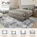 Washable 7x9 Area Rugs for Living Room: Abstract Modern Home Decor Rug