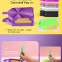 Silky Diamond Painting Tray with Lid, Diamond Painting Accessories, Diamond Art Tray with Prismatic Shine Lid, Diamond Art Accessories and Tools for Diamond Painting Beads, Silky Pearl