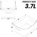 CiWiVOKi 12 Pack Clear Plastic Storage Bins, Acrylic Organizer and Containers with Handle for Pantry, Cabinet, Closet, Refrigerator, Freezer, Bathroom, Kitchen Under Sink Storage