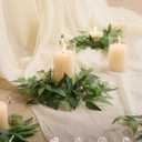 Ling's Moment Artificial Cinnamon Leaf Greenery Garland - 6 Pack, Candle Vines, Splicable 2.3ft Stems for Table Centerpieces, Lantern Rings, Backdrop Floral Arrangements & Wedding Arches
