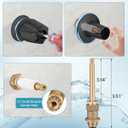 Bathtub& Shower 3-Handle Remodel/Rebuild Trim Kit Replacement for Price Pfister Verve, 3 Knob Metal HandleMatte Black